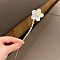 Alloy Hair Forks, Hair Accessories for Women & Girls, Flower, Platinum, 165mm