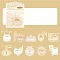 10Pcs 10 Styles Scrapbook Paper Pads, for DIY Album Scrapbook, Background Paper, Diary Decoration, Gold, 105mm, 10pcs/set