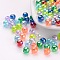 Eco-Friendly Transparent Acrylic Beads, Round, AB Color, Sky Blue, 8mm, Hole: 1.5mm, about 2000pcs/500g