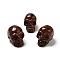 Halloween Natural Mahogany Obsidian Display Decorations, Home Decorations, Skull, 35~37x30~31x48~50.5mm