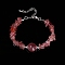 Natural Strawberry Quartz Chips Beaded Bracelets, Jewely for Women, 4-3/4 inch(12cm)