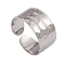 Non-Tarnish 304 Stainless Steel Open Cuff Rings for Women, Stainless Steel Color, Inner Diameter: 17.2mm