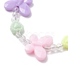 Butterfly & Heart Acrylic Kid Beaded Bracelets for Girls BJEW-JB10220-01-3