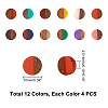 Resin & Walnut Wood Cabochons RESI-PH0001-21-WH-2