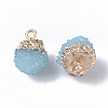 Druzy Resin Pendants RESI-S383-013A-2