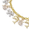 Summer Beach Dolphin & Bowknot Alloy Eanmel Charm Bracelets BJEW-JB10382-3