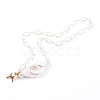 Mixed Shapes Christmas Theme Personalized ABS Plastic Cable Chain Necklaces NJEW-JN03401-2