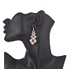 Natural Mixed Gemstone & Synthetic Hematite Teardrop Dangle Earrings EJEW-JE05253-3