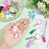 ® Opaque Acrylic Bear Keychain Making Kits DIY-NB0008-02-3