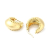 Rack Plating Brass Crescent Moon Hoop Earrings for Women EJEW-Q780-02G-2