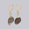 Electroplate Spiral Shell Pendants Necklaces and Dangle Earrings Jewelry Sets SJEW-JS01016-2