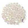 UV Plating Rainbow Iridescent Acrylic Beads OACR-F004-05G-3