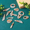 Biyun 14Pcs 7 Styles Transparent Resin & Walnut Wood Pendants RESI-BY0001-06-13