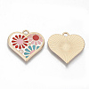 Alloy Enamel Pendants ENAM-T011-37KC-RS-2