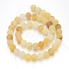 Frosted Round Natural Yellow Aventurine Bead Strands X-G-J338-06-8mm-2