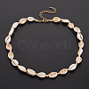 Natural Shell Beaded Necklace and Bracelet SJEW-T002-01-4