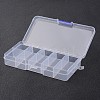 Stationary 10 Compartments Rectangle Plastic Bead Storage Containers X-CON-M005-01-2