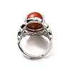 Natural Red Jasper Adjustable Rings RJEW-P043-04P-23-3