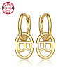 Real 18K Gold Plated 925 Sterling Silver Hoop Earrings ZC9557-3-1