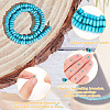 ARRICRAFT 2 Strands Faceted Rondelle Synthetic Turquoise Beads Strands TURQ-AR0001-38-3