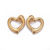304 Stainless Steel Open Heart Charms STAS-L218-14G-2