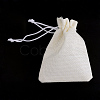 Polyester Imitation Burlap Packing Pouches Drawstring Bags X-ABAG-R005-18x13-21-2