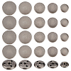 Olycraft 50Pcs 5 Styles 3-Hole Brass Buttons BUTT-OC0001-47B-1