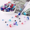 150Pcs 5 Styles Baking Painted Crackle Glass Bead Strands CCG-SZ0001-07-7