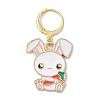 Easter Rabbit Alloy Enamel Pendant Decoration HJEW-JM01310-01-2