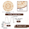 AHADEMAKER 4Pcs 4 Style Sun & Triple Moon Goddess Pattern Wooden Pendulum Board DIY-GA0005-04B-2