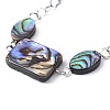 Natural Abalone Shell/Paua Shell Anklets AJEW-AN00267-3