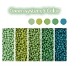 1900Pcs 5 Colors Baking Paint Glass Seed Beads SEED-YW0001-76D-2