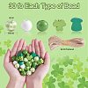 150Pcs 5 Styles Saint Patrick's Day Wood European Beads Set WOOD-SZ0001-27-2