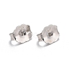 Rhodium Plated Sterling Silver Ear Nuts X-STER-E041-11B-3