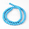 1 Strand Dyed Deep Sky Blue Round Synthetic Turquoise Beads Strands X-TURQ-G106-6mm-02F-2