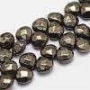 Natural Pyrite Beads Strands G-G937-06-1