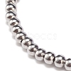 Acrylic & 304 Stainless Steel Round Beaded Stretch Bracelet for Women BJEW-JB08548-5