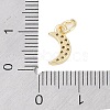 Rack Plating Brass Micro Pave Clear Cubic Zirconia Charms KK-Z060-09G-01-3