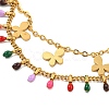 304 Stainless Steel Enamel Anklets AJEW-P125-01C-G-2