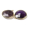 Natural Amethyst Pendants G-B009-07G-O-2