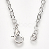 Brass Cable Chain Necklaces X-MAK-T006-05P-1