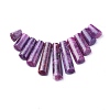 Natural Lepidolite/Purple Mica Stone Beads Strands G-F626-02-2