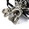 Polyester Lace & Slub Yarn Drawstring Gift Bags OP-Q053-014-3
