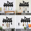 Wood & Alloy Wall Mounted Hook Hangers DIY-WH0606-001-6