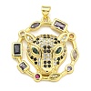 Brass Micro Pave Cubic Zirconia Pendants KK-K354-19A-G-1