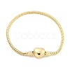 3MM Brass European Style Round Snake Chain Bracelets for Jewelry Making BJEW-G703-01G-1