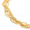 Rack Plating Brass Toggle Clasps with Heart Pendant Necklace with Double Chains for Women NJEW-B082-07-3