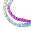 Transparent Gradient Color Glass Beads Strands GLAA-H021-01A-16-3