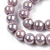 Electroplate Opaque Glass Beads Strands GLAA-T032-P6mm-AB07-2