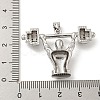 Brass Micro Pave Cubic Zirconia Pendants KK-P250-11P-3